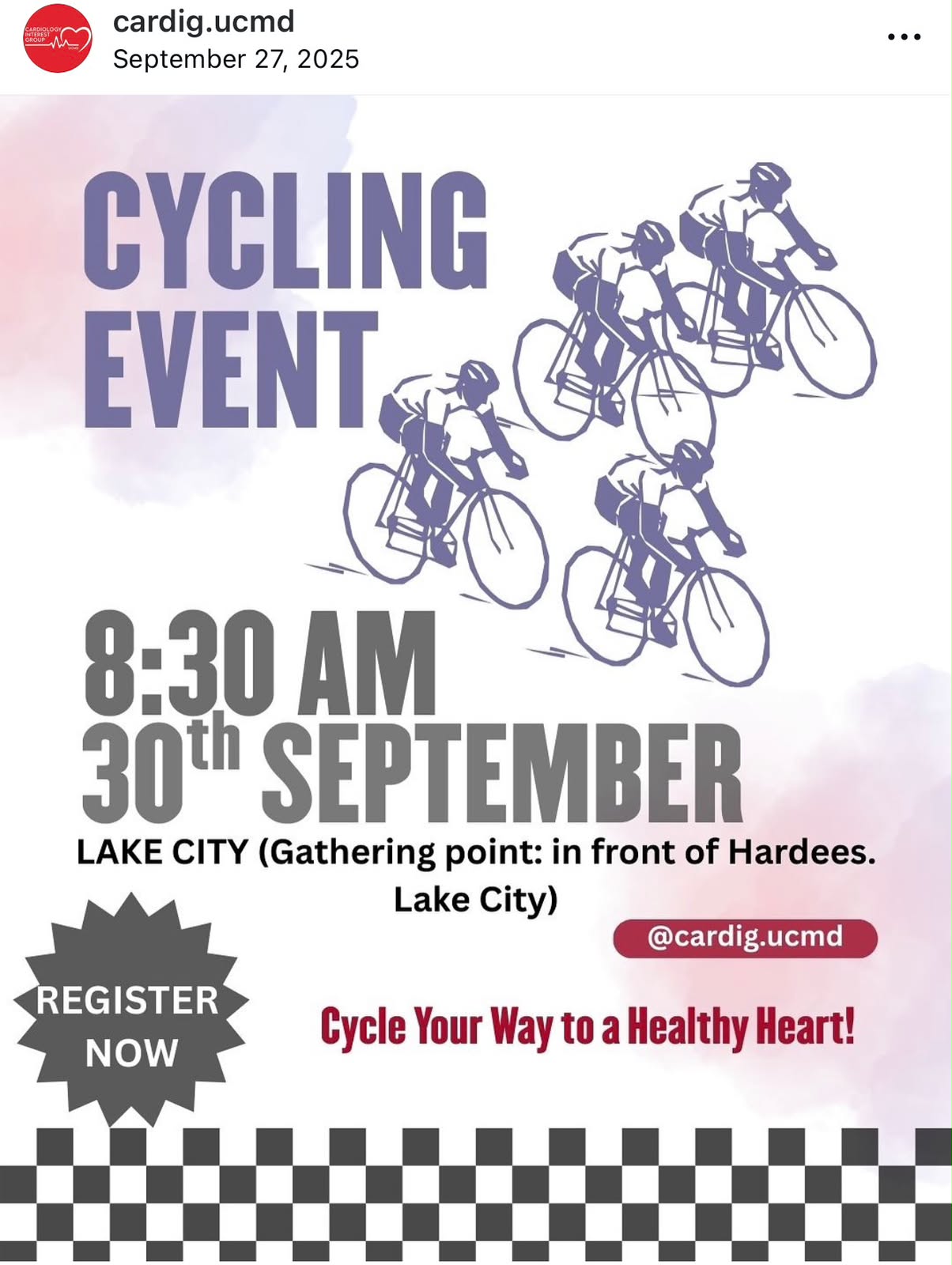 Pedaling for Pulse cycling event